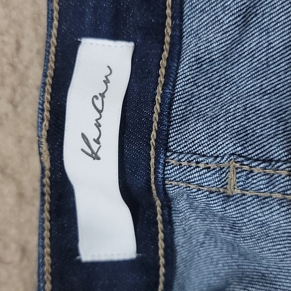 Kancan | Dark Wash Frayed Hem Skinny Jeans - Picture 5 of 6